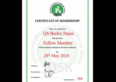 4-IQSK - Certificate of Fellow Member - BHH-600
