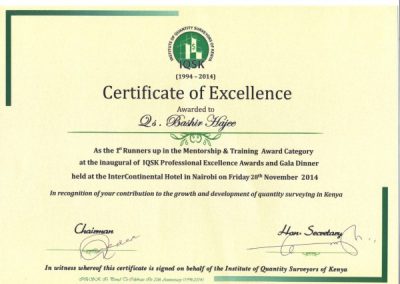 6-IQSK - Certificate of Excellence Award-BHH-600